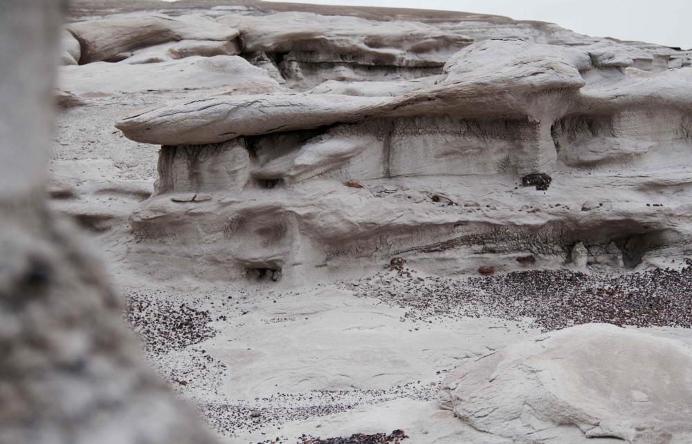Rock formation in the middle of a desert
